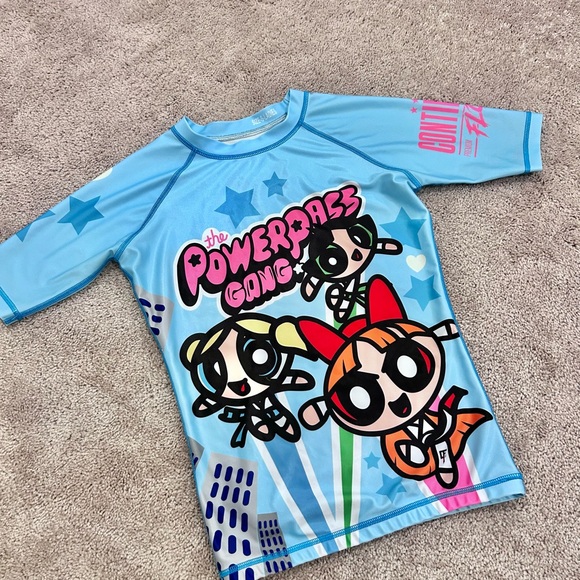 Grappling Women’s BJJ rash guard Continuous Flow Power Puff Girls blue Small - Picture 2 of 6